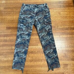 American Eagle Outfitters Mens Camo Camouflage Cargo Pants 32x34